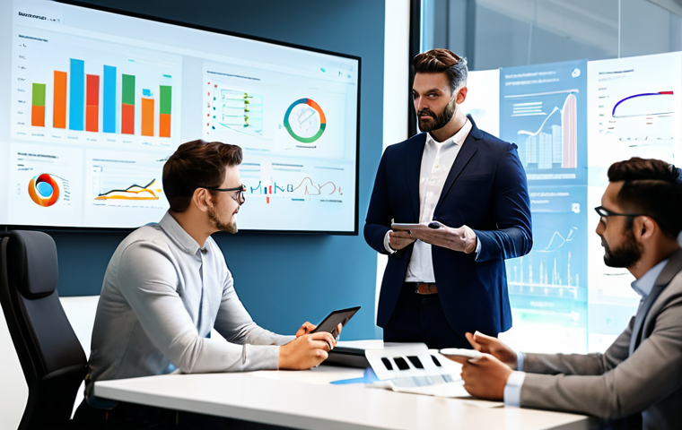 **
"A diverse group of professionals collaborating in a modern, sunlit office, using holographic displays and tablets showcasing AI-driven data analysis. Everyone is fully clothed in professional attire, engaged in a discussion about personalized customer experiences. Background includes charts and graphs illustrating predictive analytics. Safe for work, appropriate content, professional, perfect anatomy, correct proportions, natural pose, well-formed hands, proper finger count, natural body proportions, high quality, modest clothing."
**