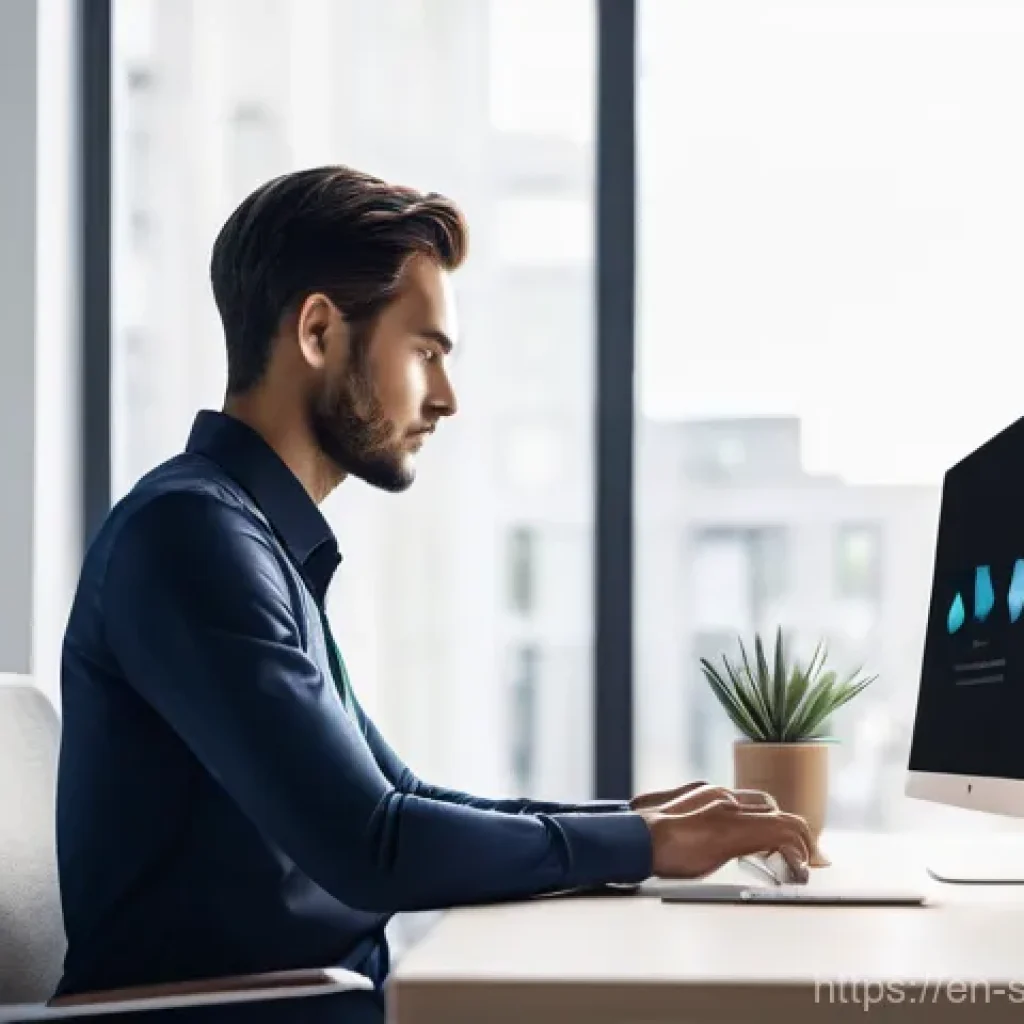 AI 집사 서비스의 다양한 사용 사례 - **Prompt:** A focused professional in a minimalist, sunlit home office, dressed in smart-casual atti...