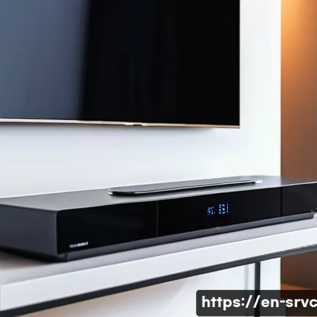 AI 집사 서비스의 커스터마이징 방법 - A sleek modern smart home interior featuring a stylish AI butler device on a minimalist console tabl...